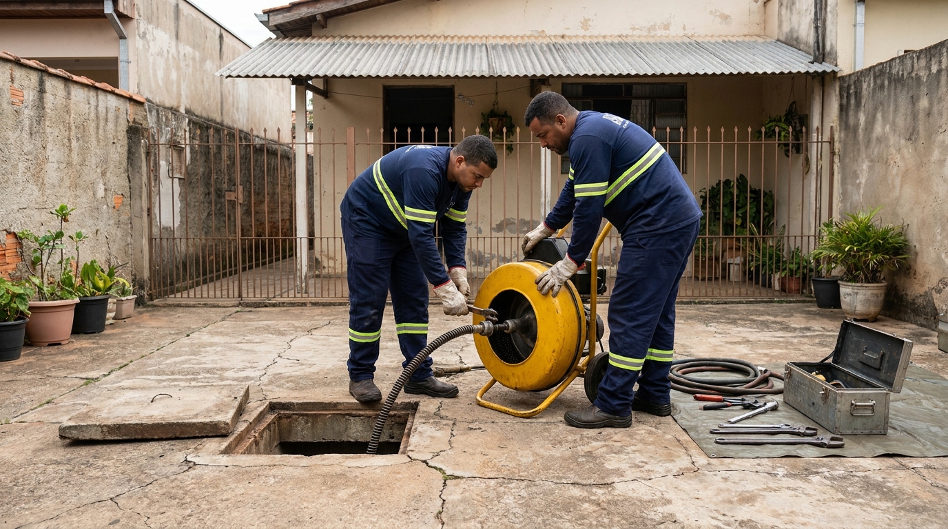 Desentupimento de esgoto em Betim‑MG