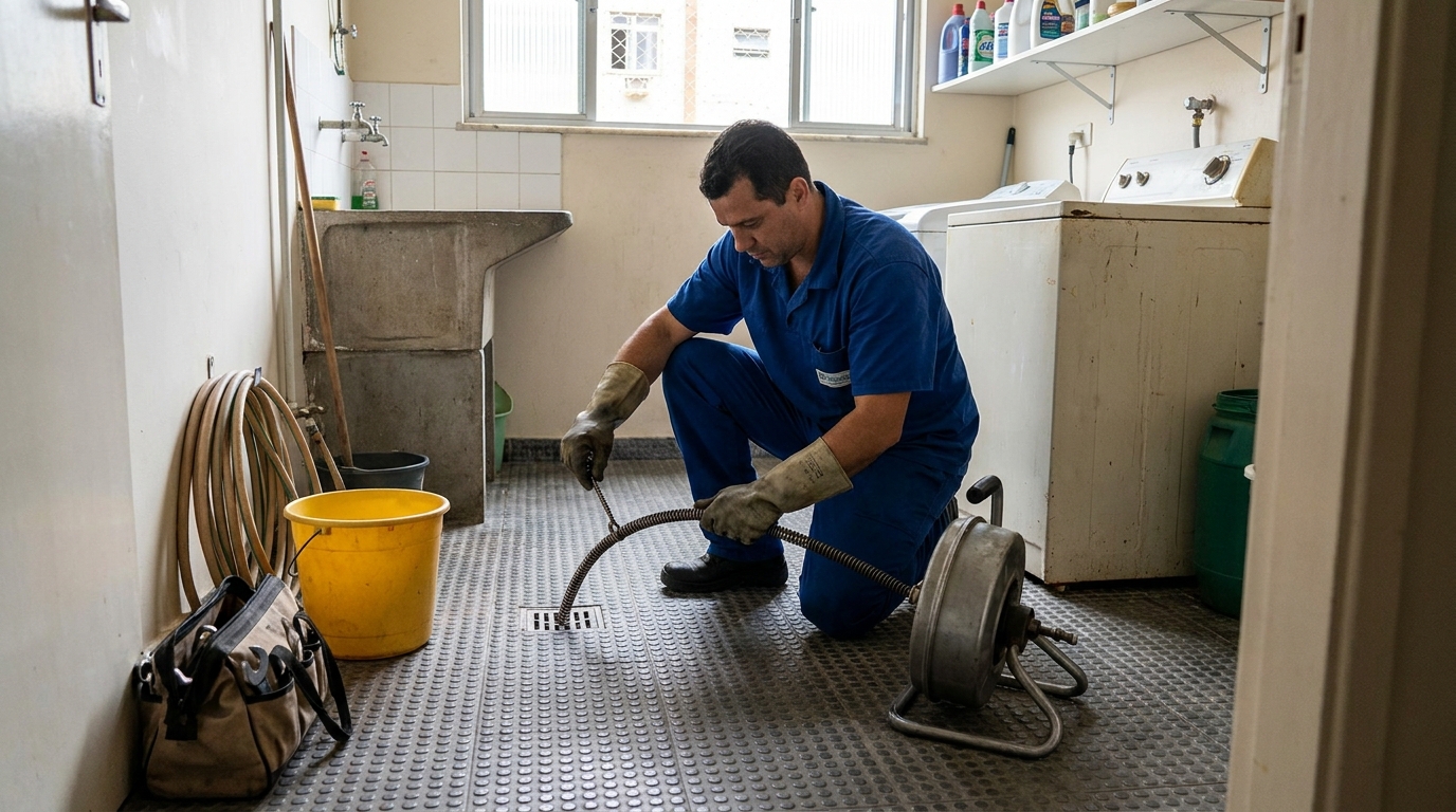 Desentupimento de ralo profissional em Betim‑MG